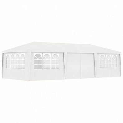 Profi-Partyzelt mit Seitenwänden 4×9 m Weiß 90 g/ m²