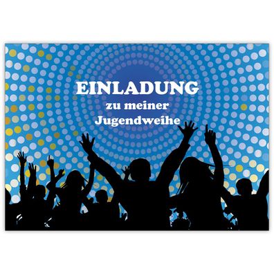 Poppige Party Einladung zur Jugendweihe für Jungs: Einladung zu meiner Jugendweihe