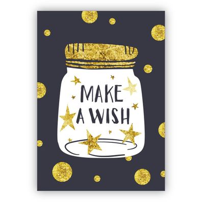 Traumhafte Geburtstagskarte für tolle Wünsche: Make a wish