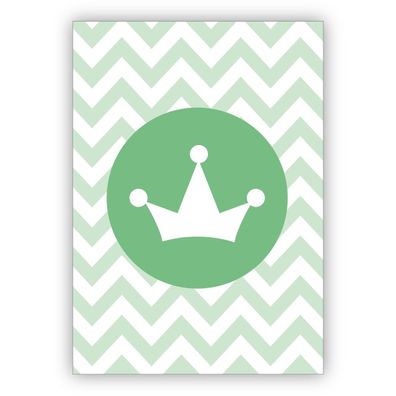 Schöne Glückwunschkarte mit Krone um Schützenkönige, Geburtstagskinder oder ihre Lieb