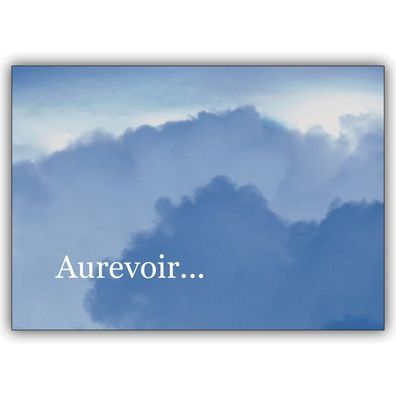 Französische Trauerkarte mit Himmel: Au revoir?