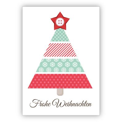 Tolle Weihnachtskarte für Bastel Feen mit Weihnachtsbaum: Frohe Weihnachten