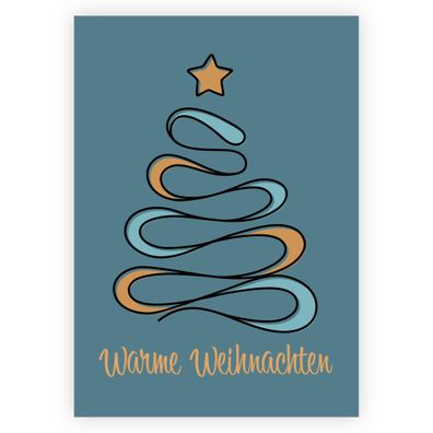Moderne Weihnachtskarte mit den besten Wünschen für warme Weihnachten