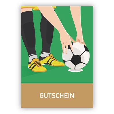 4x Coole Fußball Gutscheinkarte für tolle Überrschungs Geschenke: Gutschein
