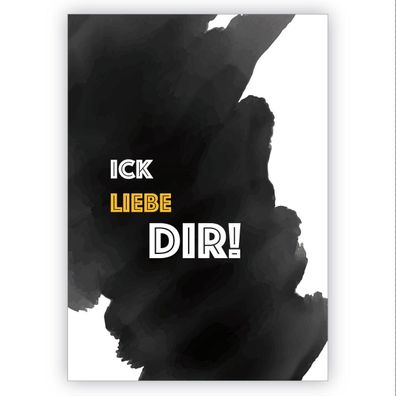 4x Coole Berliner Liebeskarte: Ick liebe Dir