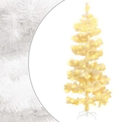 Spiral-Weihnachtsbaum mit Ständer und LEDs Weiß 180 cm PVC