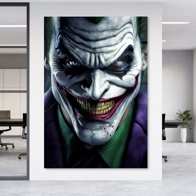 Modern Wandbild Joker gruseliges Wunder Acrylglas + Aluminium , Leinwand, Poster