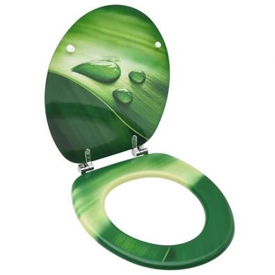 Toilettensitz mit Deckel MDF Grün Wassertropfen-Design