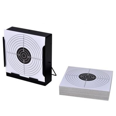 Zielscheiben-Halterung Kugelfang 14cm + 100 Papier-Zielscheiben