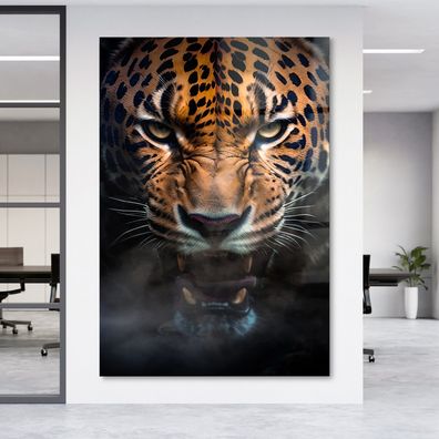 Wandbild Leopard tier Acrylglas Aluminium , Leinwand , Poster XXL