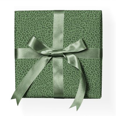 Tolles Tierfell Feines Wildlife Geschenkpapier mit Jaguar Muster, grün - G22173, 32 x
