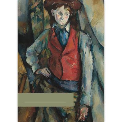 Western DIN A3 Malblock mit Cowboy Kunst Motiv Paul Cézanne: Junge in roter Weste 188
