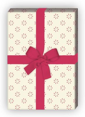 zartes Geschenkpapier für tolle Geschenke mit Blümchen Druck, rosa - G8309, 32 x 48cm