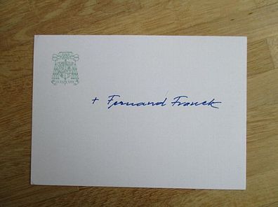 Erzbischof em. von Luxemburg Fernand Franck - handsigniertes Autogramm!!!