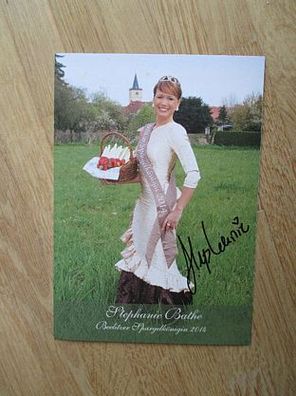 Beelitzer Spargelkönigin 2014 Stephanie Bathe - handsigniertes Autogramm!!!