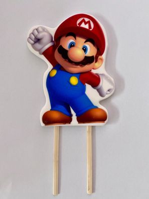 Essbar Super Mario 11 cm Zuckerfigur Zuckermasse Tortenaufleger Torte Zuckerbild