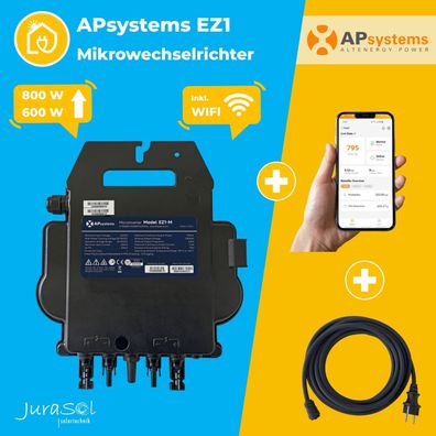 APsystems EZ1-M Micro Wechselrichter 800W + 5 Meter AC Anschlusskabel + WIFI