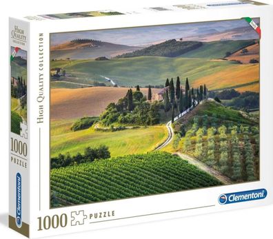 Clementoni 39456TR - Puzzle - Toskana (1000 Teile) Italien Puzzel Landschaft