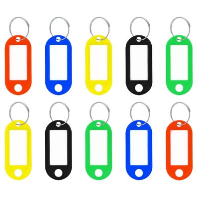 Schlüsselhänger mit beschreibbarem und wechselbarem Etikett verschiedenen Farben ...