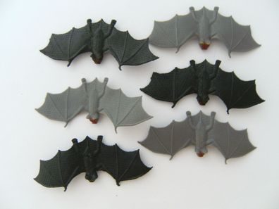 Fledermaus Fledermäuse Hartgummi 6erSet je 11,5 cm neu Vampir Vampire Halloween