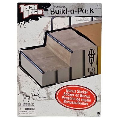 Tech Deck Tony Hawk Build-a-Park Bank Treppe mit Bonus Sticker RAR Neu