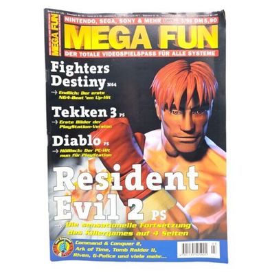 MEGA FUN 3/98 Magazin Spiele Zeitschrift 90er Resident Evil 2 Tips & Tricks