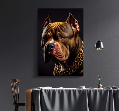Wandbild Tier Hunde bulldogge Leinwand , Acrylglas + Aluminium , Poster