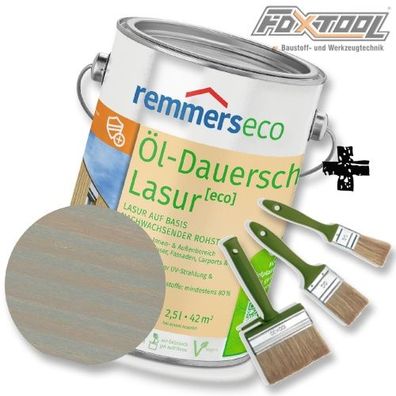 29,52€/ L] Remmers Lasur Dauerschutz Lasur Eco-Öl [2,5 l silbergrau (RC-970)] Ho