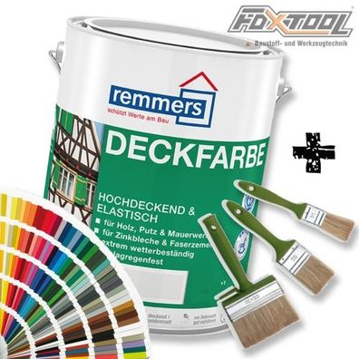 46,47€/ L] Remmers Farbe Deckfarbe [0,75L Sonderton Farbwahl + PinselSet] Wetters