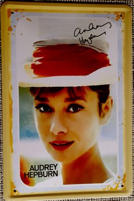 Top-Blechschild, 20 x 30 cm, Audrey Hepburn, Film, Kino, Neu, OVP -1-