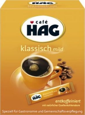Kaffee HAG mild entkoffeiniert Kaffeesticks 25x1,8g