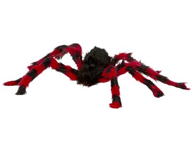 Mel-O-Design 1680 Halloween Spinne schwarz rot mit Haaren und roten Augen
