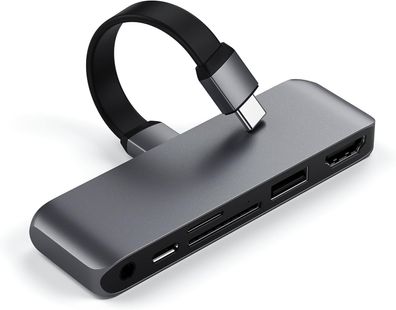 Satechi USB-C Mobile Pro SD-Adapter PD-Aufladung 4K HDMI USB 3.0 Dockingstation ...
