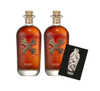 BUMBU The Original 2er Set Rum with natural flavors 0,7L (40% vol) Product of P