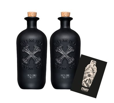 BUMBU XO 2er Set XO handcrafted Rum 0,7L (40% vol) Product of Panama - [Enthält