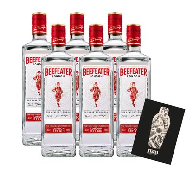 Beefeater 6er Set EST 1820 London Dry Gin 0,7L (40% vol) The worlds most awarde