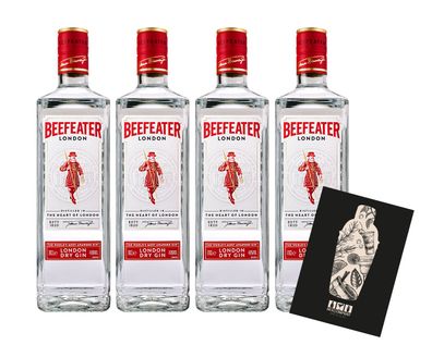 Beefeater 4er Set EST 1820 London Dry Gin 0,7L (40% vol) The worlds most awarde