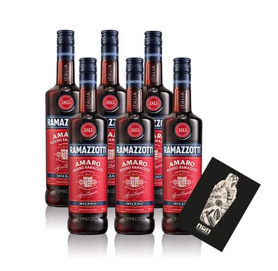 Ramazzotti 6er Set Amaro 1815 0,7L (30% vol) Kräuterlikör aus Italien Milano -