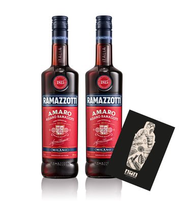 Ramazzotti 2er Set Amaro 1815 0,7L (30% vol) Kräuterlikör aus Italien Milano