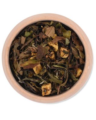 Grüntee/ Weißer Tee "Pfirsisch-Holunderblütentraum", aromatisiert (32,95€/ kg)