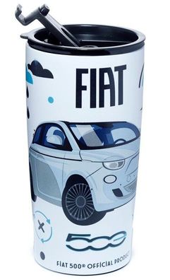NEU Fiat 500 isolierte Edelstahl Trinkflasche Thermobecher Kaffeebecher 500ml