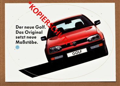 VW Volkswagen Aufkleber Sticker Der neue Golf 3 III 3er Das Original setzt Maßstäbe