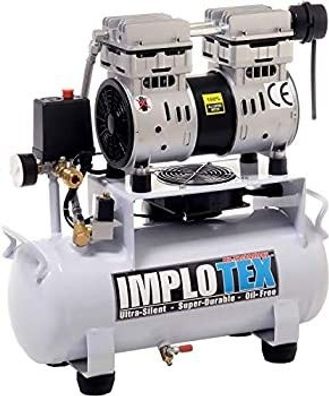 Kompressor 850W Implotex Flüsterkompressor Ölfrei 14L