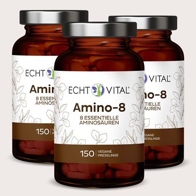 Amino-8 - 3 Gläser mit je 150 Presslingen