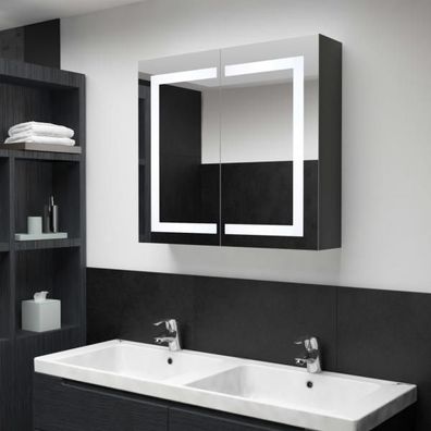 LED-Spiegelschrank fürs Bad 80x12,2x68 cm