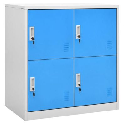 Schließfachschrank Hellgrau und Blau 90x45x92,5 cm Stahl