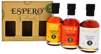 Espero Creole Giftset (Orange/ Coconut&Rum/ Elixir) 3 x 0,2 ltr