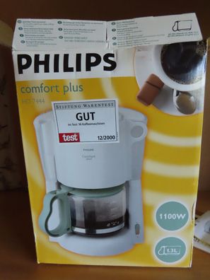 Kaffeeautomat weiß/ grün Kaffeemaschine für bis 15 Tassen / Philips HD 7444