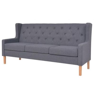 3-Sitzer Sofa Stoff Grau