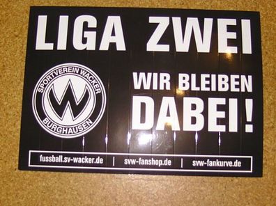 Klatschpappe SV WACKER Burghausen 2 Bundesliga FUßBALL DFB Transparent
